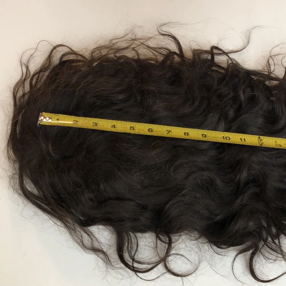 Elegante Brazilian Remy human hair Full wig long 20 inch hair Dark Brown - Picture 10 of 11
